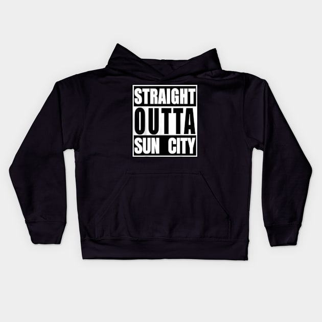 Straight Outta Sun City Kids Hoodie by Desert Owl Designs